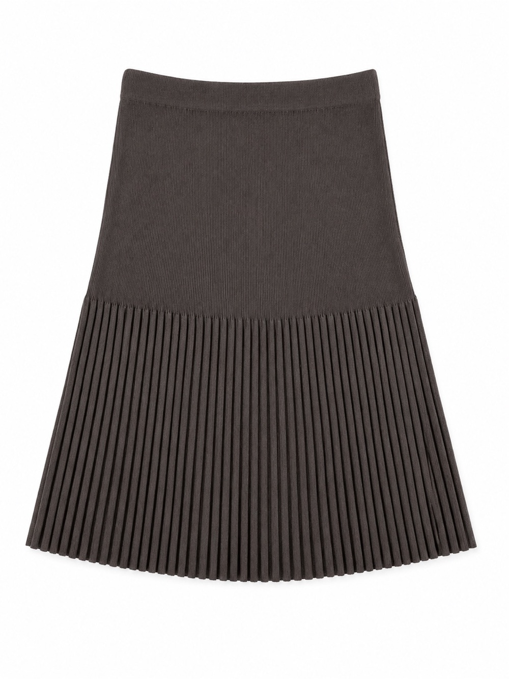Misook Black Knit Pleated Hem Skirt Size M Elegant Career Classic dark academy